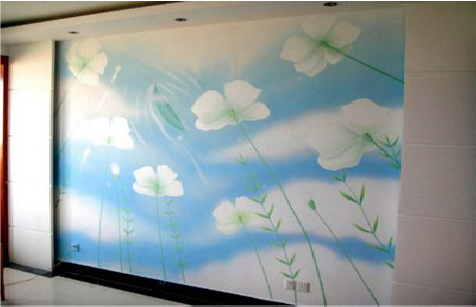 麻城画墙绘怎么画好白云的蓬松感？