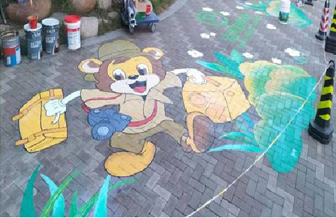 麻城夏季画地面彩绘会遇到的问题