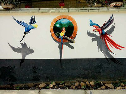 麻城视觉错位-3D墙绘设计