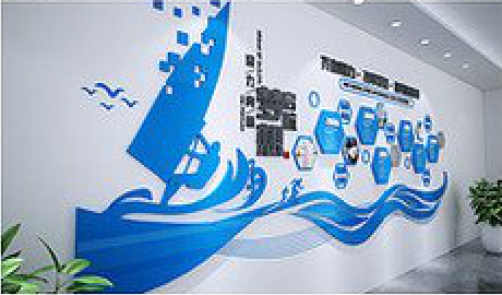 麻城海浪主题文化墙如何设计？