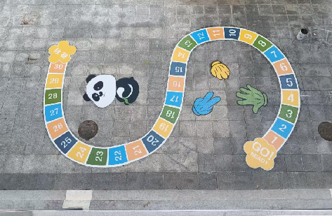 麻城地面游戏彩绘