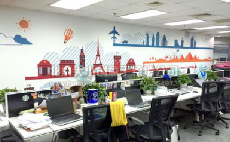 麻城教你设计办公室墙绘的方法。